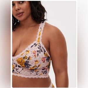Torrid Unlined Lace Longline Racerback Bralette